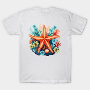 Orange Starfish T-Shirt